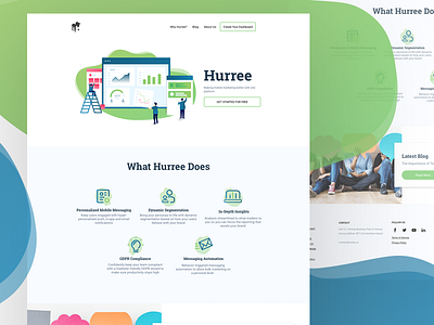 Hurree Website Design design graphic illustrated webpage illustration landing page ui webpage website