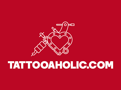 Tattooaholic.com brand logo tattoo thick lines web
