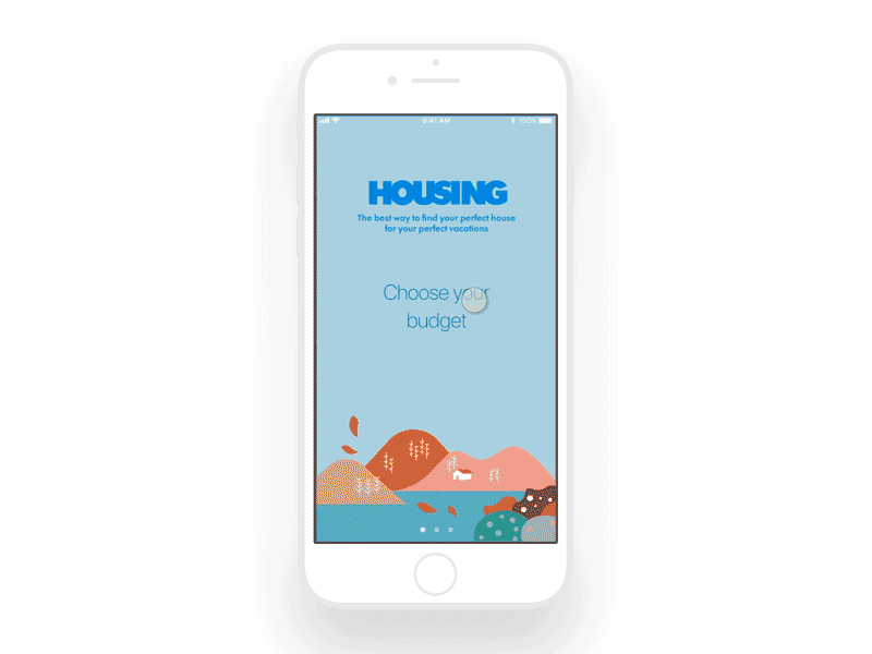 Housing Intro Animation app house interaction ios iphone sign up sketch ui user experience user interface ux