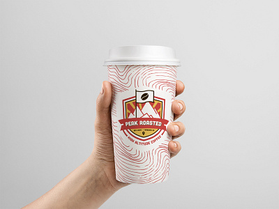 Peak Roasted Coffee adventure branding coffee coffee cup colorado logo outdoors packaging roasting