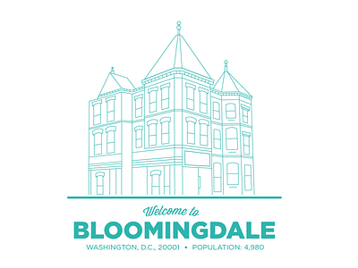 Welcome to Bloomingdale illustration washington dc