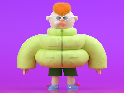 This is James. 3d 3d design c4d character character design cute design illustration minimal octane shapes