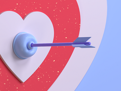 Love Struck 3d design arrow bow candy cinema4d cupid cute design heart illustration love octane pastel plunger valentine