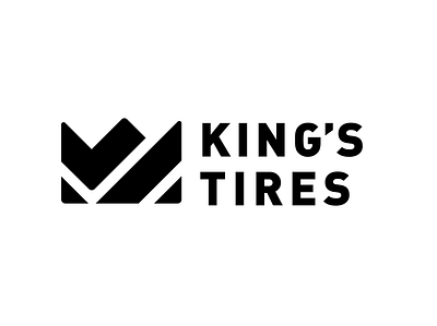 King's Tires Logo Redraw black and white brand concept identity logo logo design logo mark minimal simple symbol tire tread