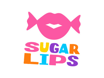 Sugar Lips candy colorful lips logo logo design makeup sugar sweets