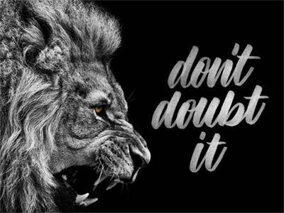 Don't Doubt It brush type calligraphy hand lettering hand type handlettering texture typography