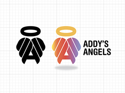 Addy's Angels angel brand brand identity color concept gradient halo logo symbol wings