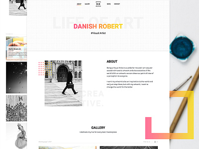 Personal Website Landing Page landing page minimalist ui design ux design website