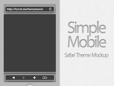 Simple Mobile (Safari Theme Mockup) app apple application cydia design ios ipad iphone ipod mobile mockup safari simple store theme touch