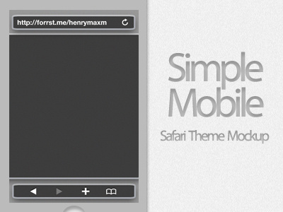 Simple Mobile (Safari Theme Mockup)