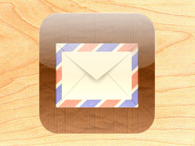Classical Mail blue brown carton classic classical icon ios ipad iphone ipod ipod touch mail maple old red retro touch vintage wood