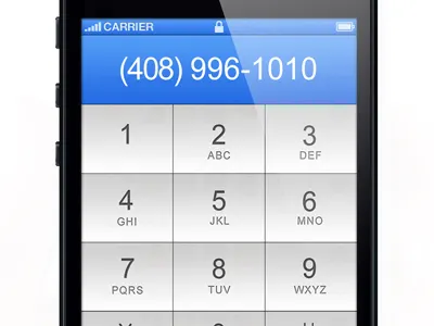 iPhone 5 Phone Application 5 6 app apple application buttons design dial dialpad interface ios ios6 iphone keypad mobile number numbers phone system ui user