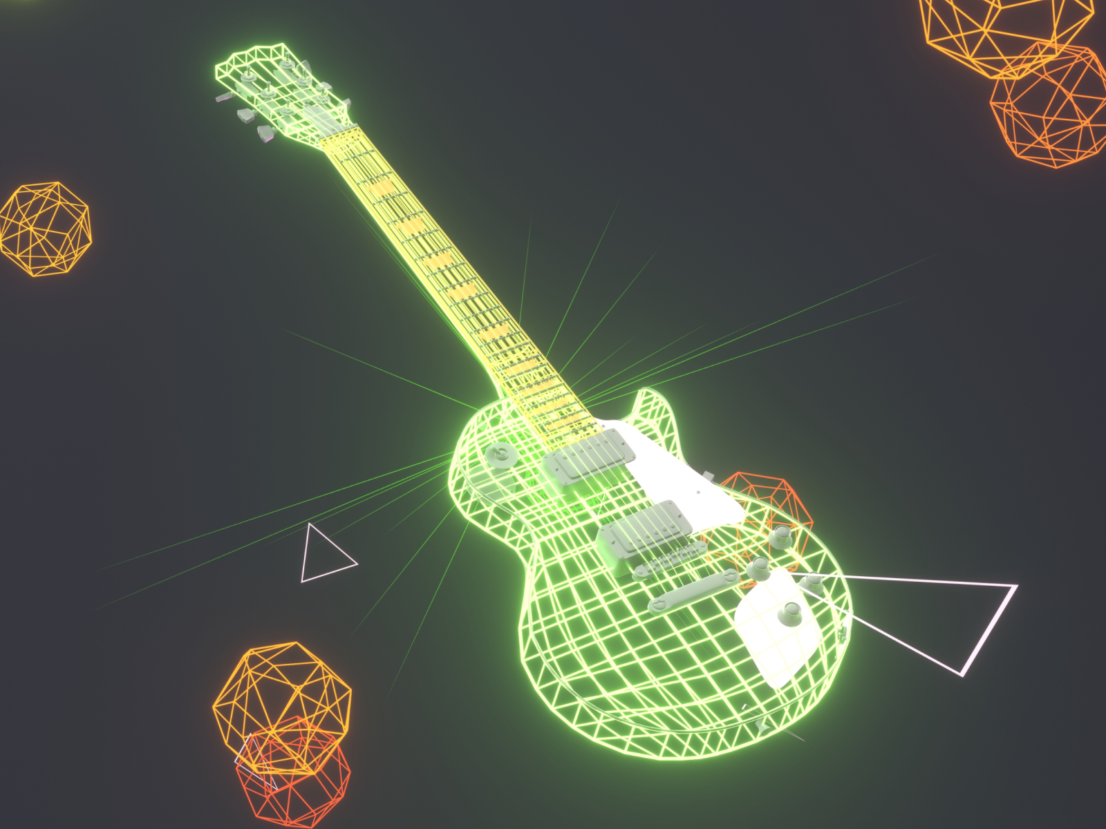 Neon Guitar by Banana Idols on Dribbble