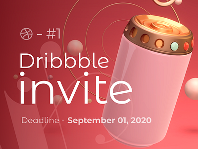 Dribbble invite Giveaway 3d 3d art 3d illustration design dribbble dribbble best shot dribbble invitations dribbble invite dribbble invite giveaway illustration webdesign webdesigner website