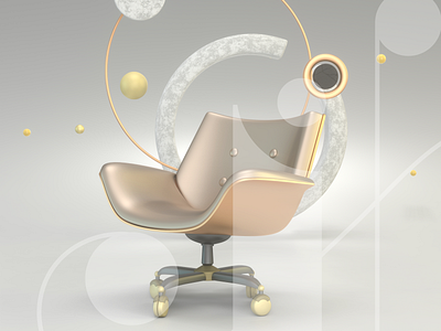 Comfortable Armchair 3d 3d art 3d illustration brand identity branding branding design design illustration logo webdesign