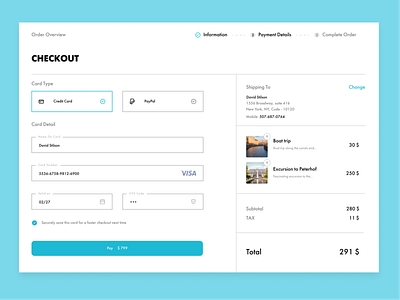 Web — Checkout page