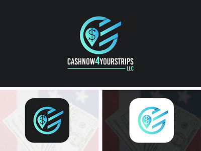 Cash Now 4 Your Strips Logo Design