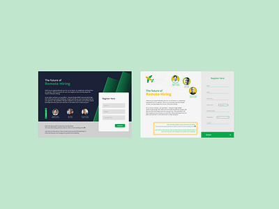 Webinar Landing Page with form