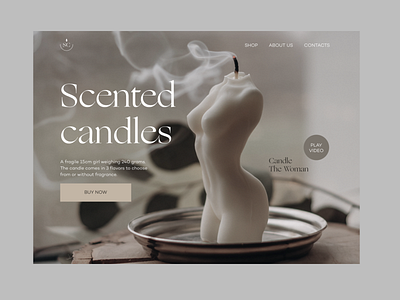 A concept for a candle making website candle candles concept design figma minimalizm ui web webdesign website
