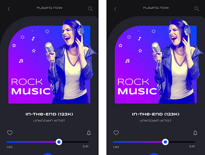 Music player graphic design ui