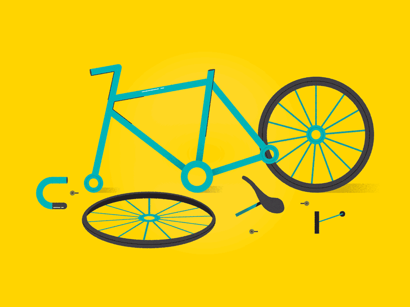 Bicycle Repair bicycle graphic illustration