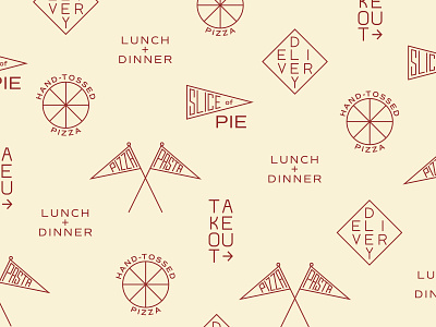 Pizza Pattern delivery design graphic design iconography icons pasta pattern pizza pizza box slice takeout type typogaphy