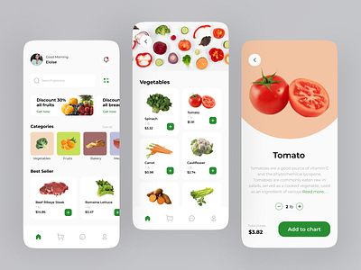 Grocery App Exploration app design fruit grocery grocery app mobile mobile app mobile design mobile ui ui ui design ux vegetables