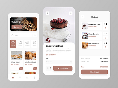 Bakery Shop App Exploration app bakery bakery app cake cake app cookies design desserts food app mobile mobile app mobile design mobile ui ui ui design ux