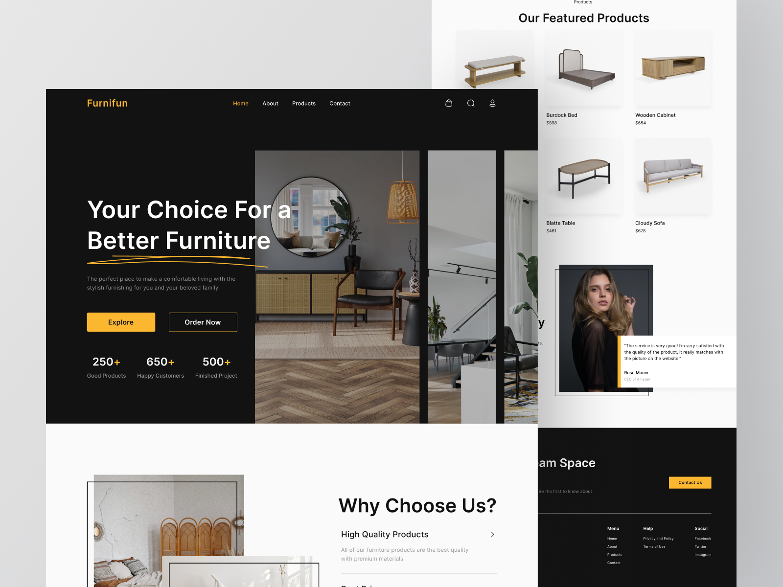 Furnifun - Furniture Website Landing Page by Rima Dwi Novika on Dribbble