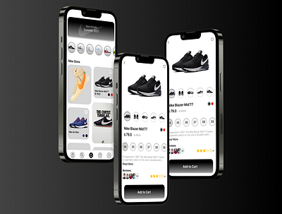 Store Shoes Mobile App design figma mobile screen mockup ui