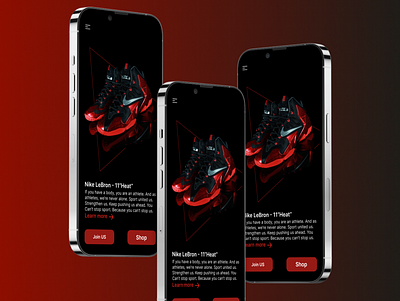 Nike Landing Page Mobile UI Concept design figma landing page mobile screen nike ui