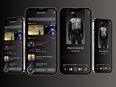 Music Player App UI branding design figma mobile screen music player ui