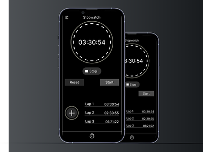 Stopwatch Timer App UI