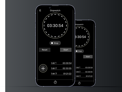 Stopwatch Timer App UI