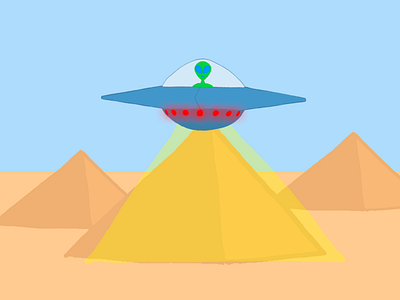 Alien in Piramide art design illustration nft photoshop инопланетянин пиррамида