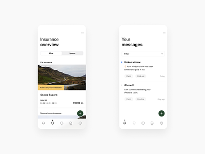 Insurance Concept v3 app clean design insurance ios minimal minimalistic mobile native product