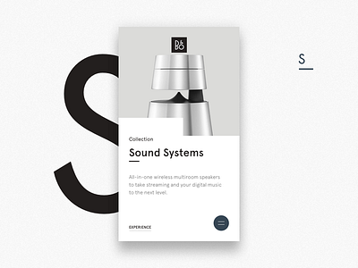 B&O Sound Systems X1 app bangolufsen bo clean design minimalistic navigation product simple