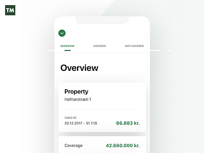 TM details app design icons insurance minimal minimalistic mobile simplistic tryggingamiðstöðin typography