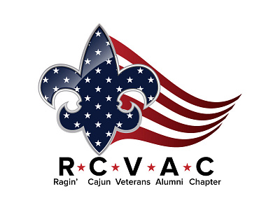 Ragin' Cajun Veterans Alumni Chapter alumni america illustrator logo louisiana military ragin cajuns veterans