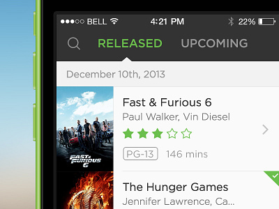 Movie App - Released view app gotham ios iphone movie
