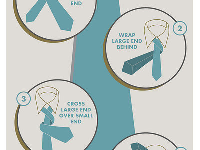How To Tie A Tie Infographic by Lisa M. Dalton on Dribbble