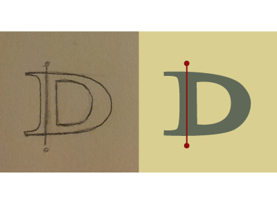 Daily Letter Project-Day 4 1960s daily letter design hand lettering illustration lisa m. dalton retro vintage