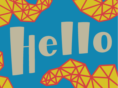 Hello Postcard design hello illustration lettering lisa m. dalton postcard snail mail
