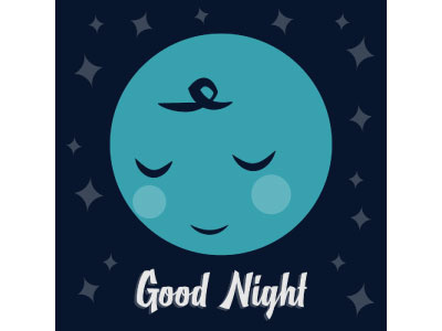 Good Night character childrens cute design graphic design illustration moon pattern vector