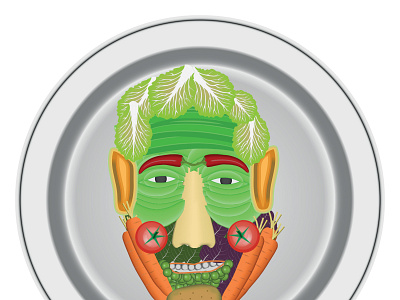 vegetable man branding design graphic design halloween illustration logo vector