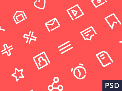 20 Free outline icons download flat free freebie icons outline pack psd vector