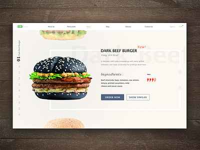 Wanna grab a burger? burger card delicious design flat food menu product sketch website