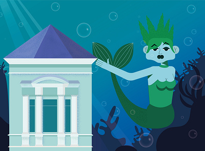 The Mermaid adobe illustrator design illustration skillbox vector