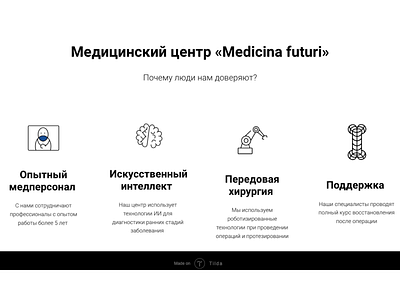 Icons for Website of medical centre