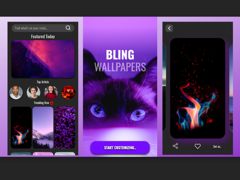 Wallpaper App Design by Saran on Dribbble